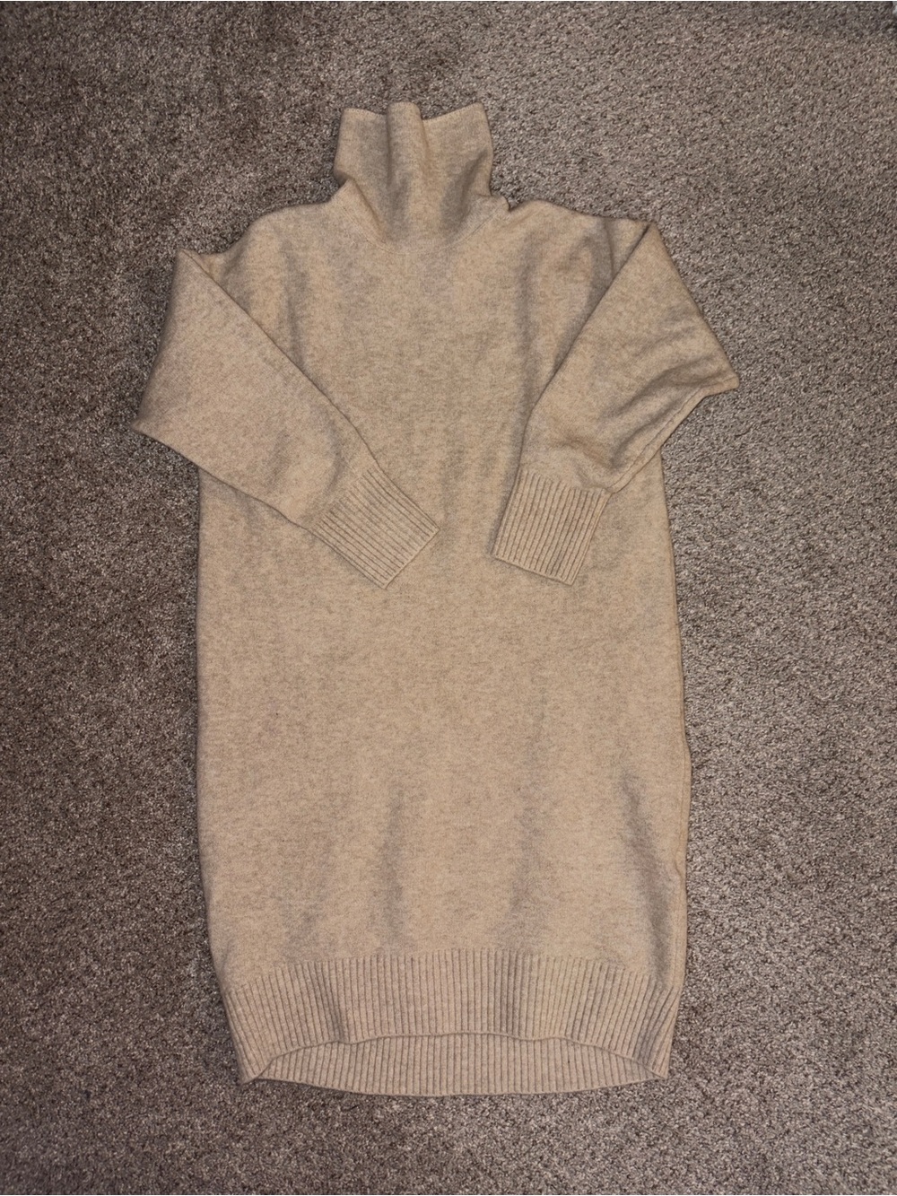 Uniqlo Women's Taupe Turtleneck Sweater Dress size s